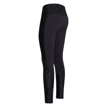 Legging de equitação Euro-Star Breez FullGrip Preto / camuflagem