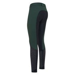Calça de equitação Euro-Star Airflow 2.0 FullGrip Euro-Star Mulher Verdes beirais / preto