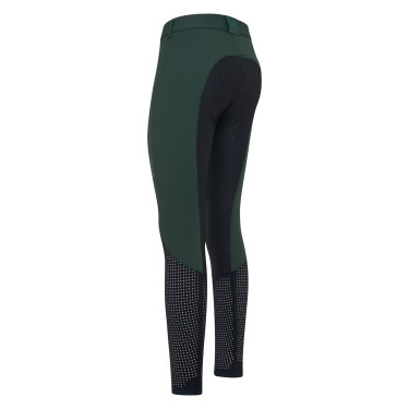 Calça de equitação Euro-Star Airflow 2.0 FullGrip Euro-Star Mulher Verdes beirais / preto