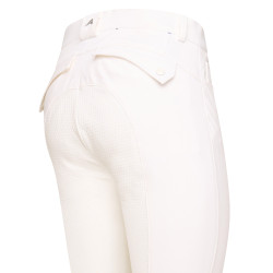 Calça de equitação Euro-Star Acer FullGrip masculino Branco