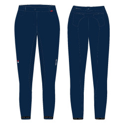 Calça de equitação Euro-Star Indigo Diamond Full Azul-marinho