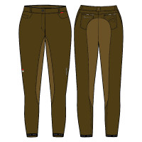 Calça de equitação Euro-Star Indigo Diamond Full Mocca Castanho