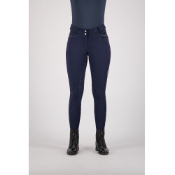 Calças de equitação Euro-Star Arielle FullGrip Azul-marinho