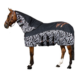 Protetor de pescoço contra moscas e chuva Imperial Riding Super-dry Carly Zebra negra Preto