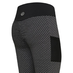Legging de equitação Imperial Riding Diamond Bubble Kneegrip Preto Legging de equitação Imperial Riding Diamond Bubble Kneegrip Preto