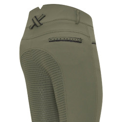 Calça de equitação Imperial Riding El Capone cintura alta FullGrip Exército Kaki