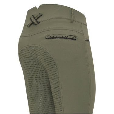 Calça de equitação Imperial Riding El Capone cintura alta FullGrip Exército Kaki