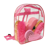 Kit de limpeza com 7 peças em mochila Kerbl Rosa