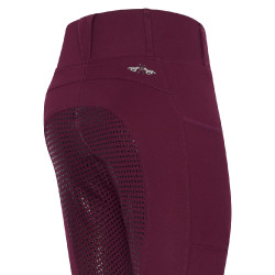 Legging de equitação HV Polo Luci FullGrip Fruta silvestre escura Vermelho