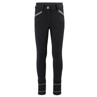 Calças de equitação HV Polo James Boys FullGrip Preto Calças de equitação HV Polo James Boys FullGrip Preto
