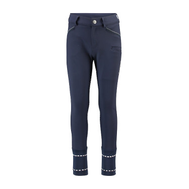 Calças de equitação HV Polo James Boys FullGrip Azul-marinho