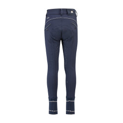 Calças de equitação HV Polo James Boys FullGrip Azul-marinho