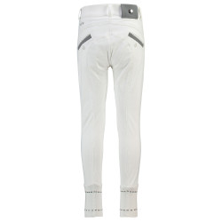 Calças de equitação HV Polo James Boys FullGrip Branco Calças de equitação HV Polo James Boys FullGrip Branco