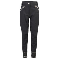 Calça de equitação HV Polo June Girls FullGrip Preto