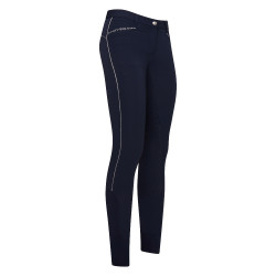 Calça de equitação HV Polo Lux inverno FullGrip Azul-marinho