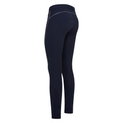 Calça de equitação HV Polo Lux inverno FullGrip Azul-marinho