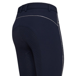 Calça de equitação HV Polo Lux inverno FullGrip Azul-marinho