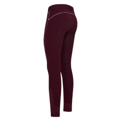 Calça de equitação HV Polo Lux inverno FullGrip Fruta silvestre escura Vermelho