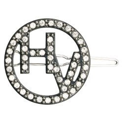 Clipes de Cabelo HV Polo Ginny conjunto com 2 peças Preto / azul-marinho