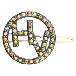 Clipes de Cabelo HV Polo Ginny conjunto com 2 peças Preto / azul-marinho