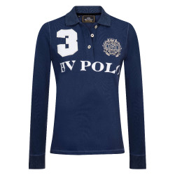 Polo Favouritas EQ de mangas compridas HV Polo Denim mesclado Azul