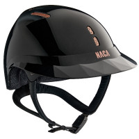 Capacete de equitação NACA Gravity S Preto ônix brilhante / ouro rosa