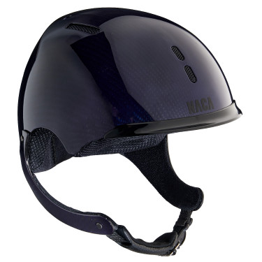 Casque d'équitation NACA Gravity XP carbone Bleu brillant carbone