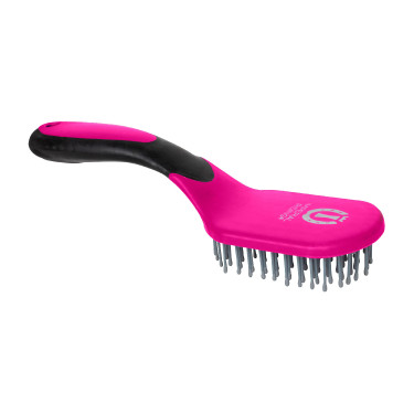 Escova para crina e cauda Imperial Riding Boomerang Rosa néon