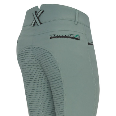 Calça de equitação Imperial Riding El Capone cintura alta FullGrip Sálvia escura Azul