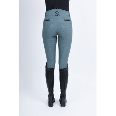 Calça de equitação Imperial Riding El Capone cintura alta FullGrip Sálvia escura Azul