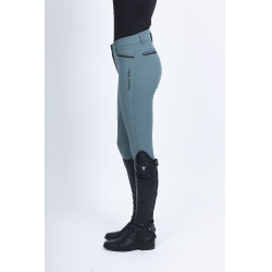 Calça de equitação Imperial Riding El Capone cintura alta FullGrip Sálvia escura Azul