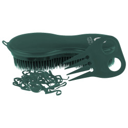 Escova Perfection e elásticos para crina Imperial Riding Verde floresta