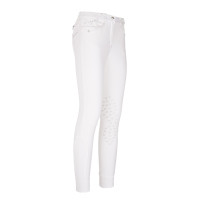 Calça de equitação Euro-Star Merle Shine GripTec feminina Branco Calça de equitação Euro-Star Merle Shine GripTec feminina Branco