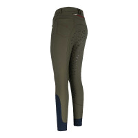 Calça de equitação Euro-Star Miley PowerGrip feminina Oliva Verde