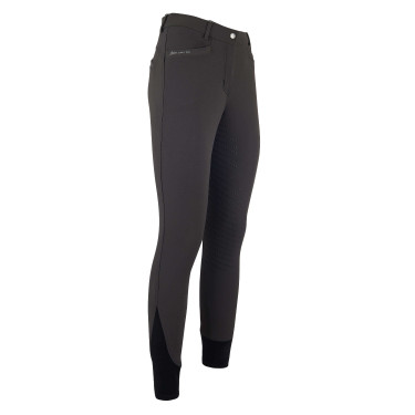 Calça de equitação Easy Rider Macy FullGrip Cinza corvo Cinzento