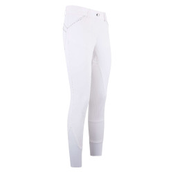 Calça de equitação Easy Rider Elodie Diamond FullGrip infantil Branco Calça de equitação Easy Rider Elodie Diamond FullGrip infantil Branco