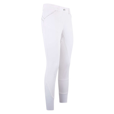 Calça de equitação Easy Rider Elodie Diamond FullGrip infantil Branco Calça de equitação Easy Rider Elodie Diamond FullGrip infantil Branco