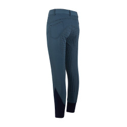 Calça de equitação Easy Rider Elodie Diamond FullGrip infantil Azul-noite