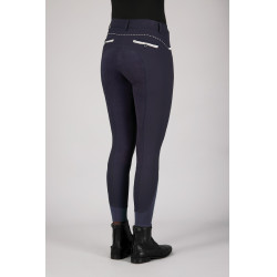 Calça de equitação Easy Rider Carice FullGrip Azul-marinho Calça de equitação Easy Rider Carice FullGrip Azul-marinho