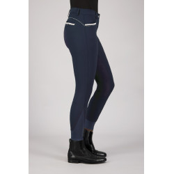 Calça de equitação Easy Rider Carice FullGrip Azul-marinho Calça de equitação Easy Rider Carice FullGrip Azul-marinho