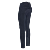 Calça de equitação Euro-Star Slim Shape Denim FullGrip Denim azul escuro Calça de equitação Euro-Star Slim Shape Denim FullGrip Denim azul escuro