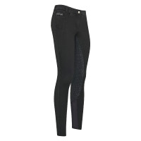 Calça de equitação Euro-Star Indigo Diamond Den. FullGrip Denim preto