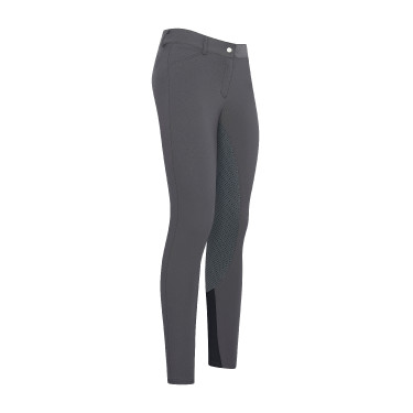 Calça de equitação Euro-Star Arista Fashion Diamond FullGrip Periscópio Cinzento