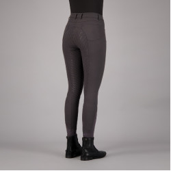 Calça de equitação Easy Rider Evita FullGrip infantil Terra Cinzento