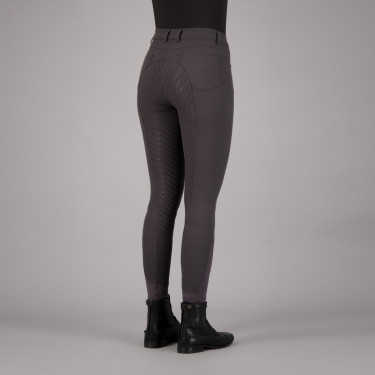 Calça de equitação Easy Rider Evita FullGrip infantil Terra Cinzento