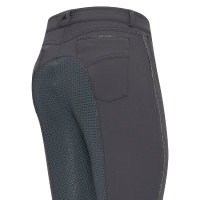 Calça de equitação Euro-Star Indigo Diam. Softshell FullGrip Periscópio Cinzento