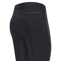 Calça de equitação Euro-Star Indigo Diam. Softshell FullGrip Preto