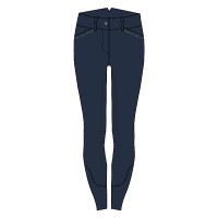 Calça de equitação Easy Rider Emilie FullGrip Azul-marinho