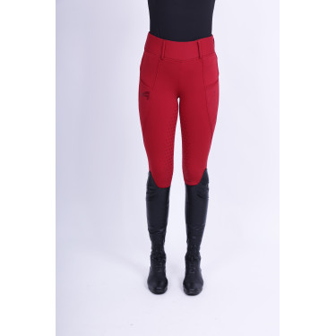 Legging de equitação Easy Rider Don FullGrip Romã Vermelho Legging de equitação Easy Rider Don FullGrip Romã Vermelho