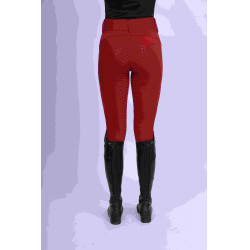 Legging de equitação Easy Rider Don FullGrip Veludo vermelho Bordô Legging de equitação Easy Rider Don FullGrip Veludo vermelho Bordô